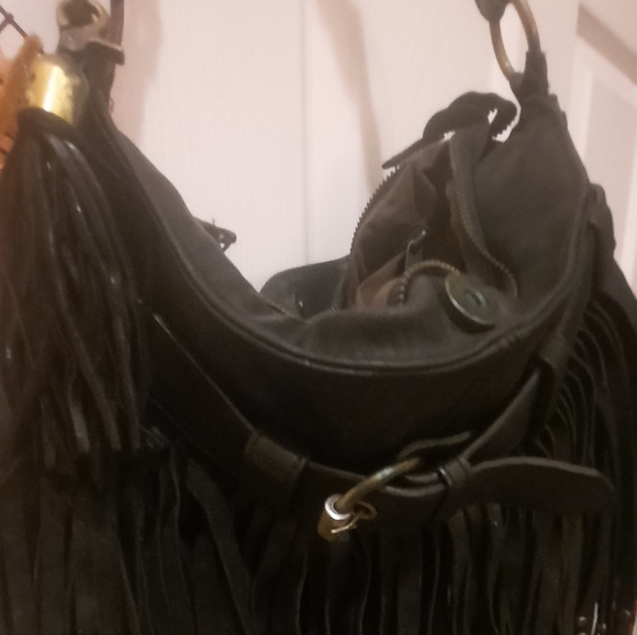 GENUINE LEATHER FRINGE BAG - Picture 4 of 6